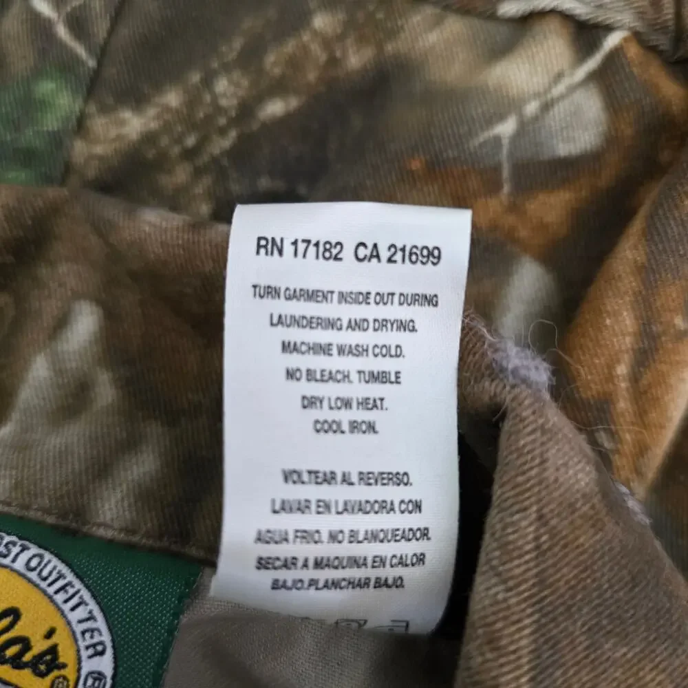 Cabelas Advantage Timber Camo Hunting Coveralls Jumpsuit Size L